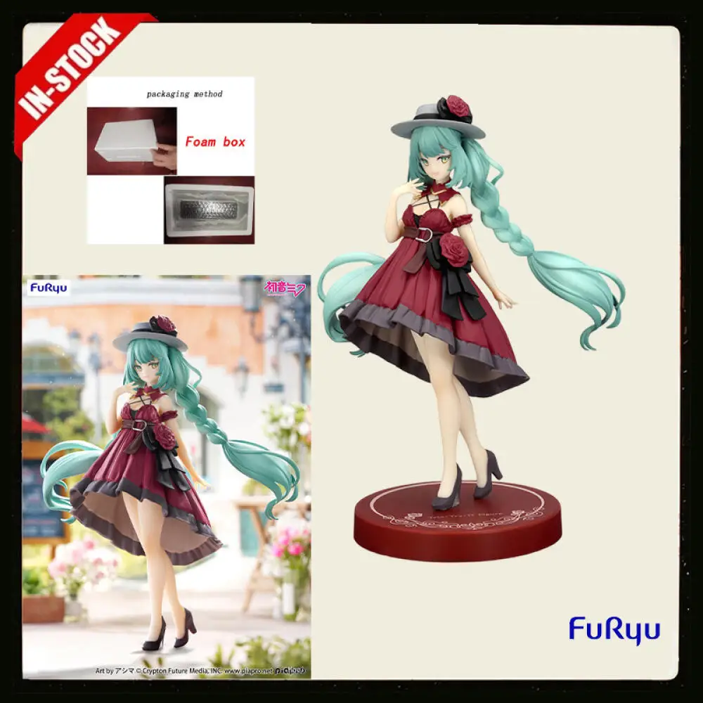 オリジナル-フリュー-トリオ-トライイット-初音ミク-レッドドレスver-ボーカロイド-ピアプロ-アニメアクションフィギュア-モデル玩具-在庫あり