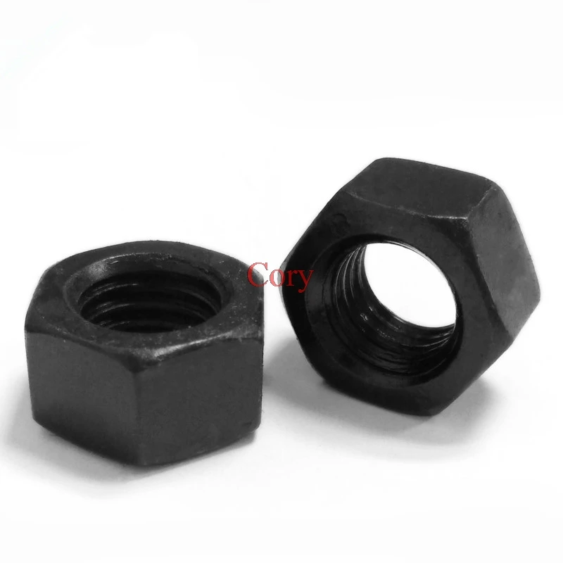 Hexagonal-head Nut Metric Thread M2 M2.5 M3 M4 M5 M6 M8 M10 M12 M14 M16 Black Grade 8.8 Carbon Steel Hex Nut Screw Nut CZYC