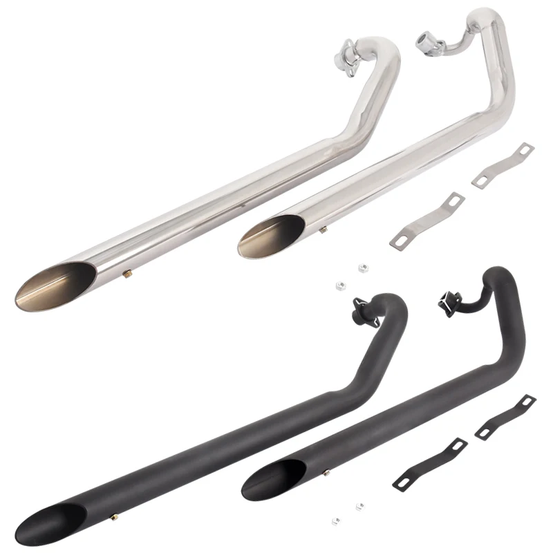 For Yamaha V Star400 Star650 XVS400 XVS650A XVS650AT Dragstar 400 650 Motorcycle Full Exhaust Escape Double Link Pipe Muffler