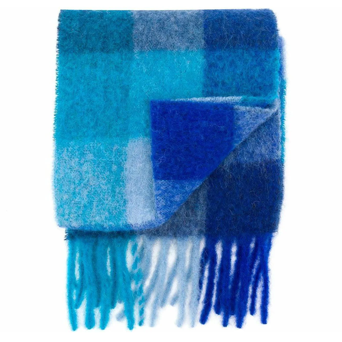 2022 Fashion Rainbow Plaid Scarves Warm Cashmere Wraps Chal Long Tassel Shawl Women Bufanda Mujer Oversize Echarpes Pashmina