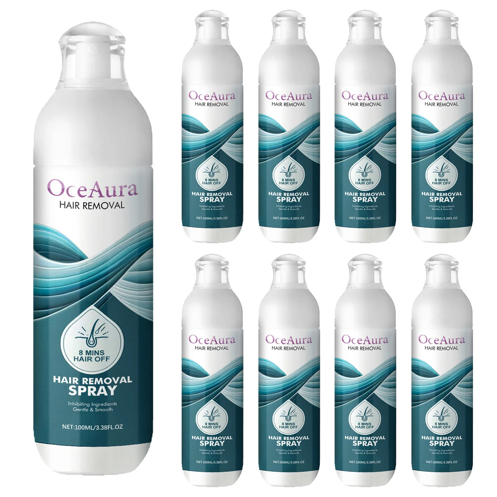 Hair Removal Spray with Hair Growth Inhibitor - Painless Permanent Hair Reduction for Body, Armpit, Legs, Bikini for Women & Men