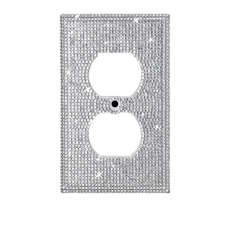 

American Standard Switch Plate,Spot supply Rhinestone Switch Plates,Diamond Socket Switch wallplate,Diamond Silver Wall panel