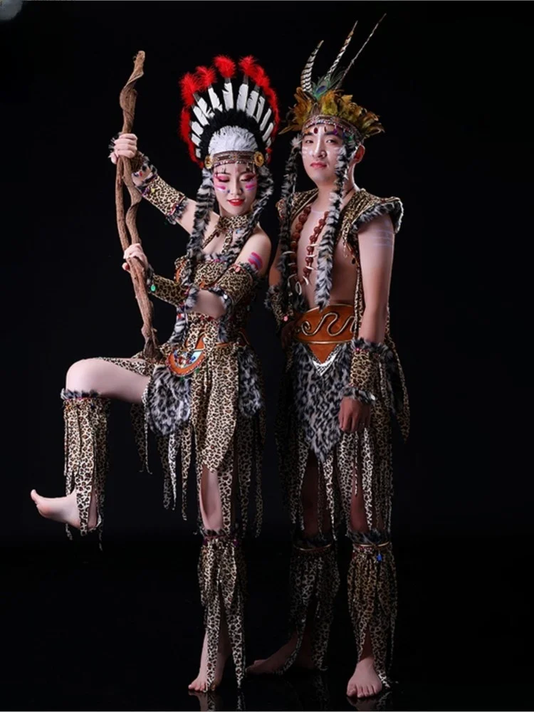 

Halloween female exotic costume performance drumming