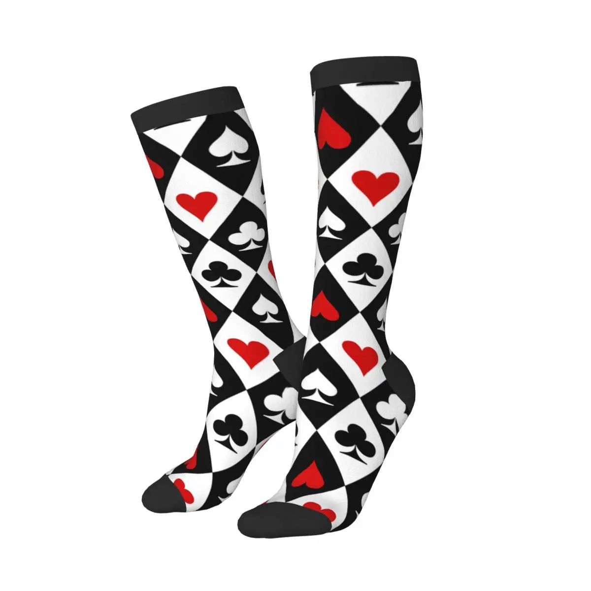 1 Pack Playing Cards Symbols Over-knee Long Socks Middle High School Socks