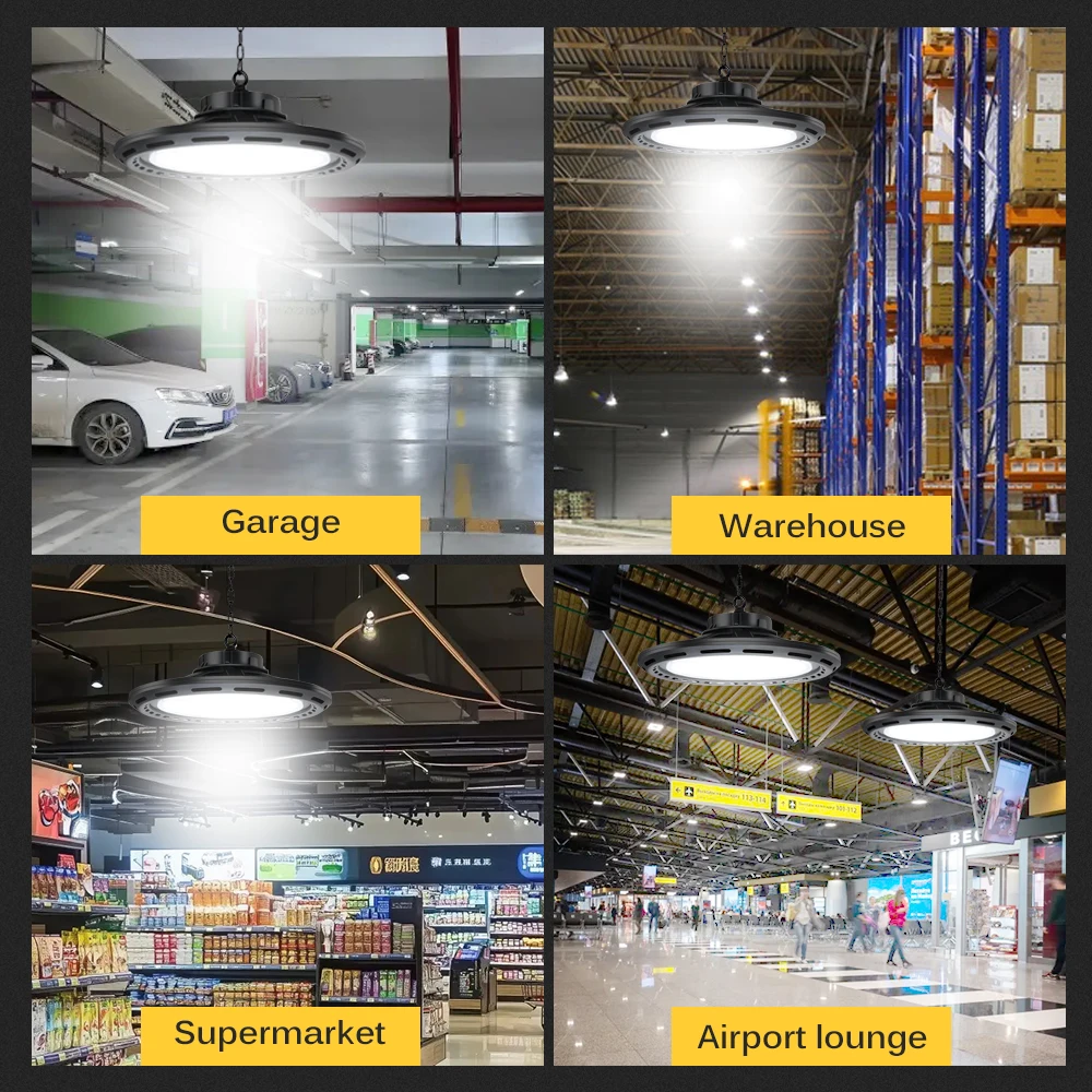 400W Mining Light UFO LED Lighting 6000K Waterproof IP65, Suitable For Shopping Malls, Warehouses, Workshops