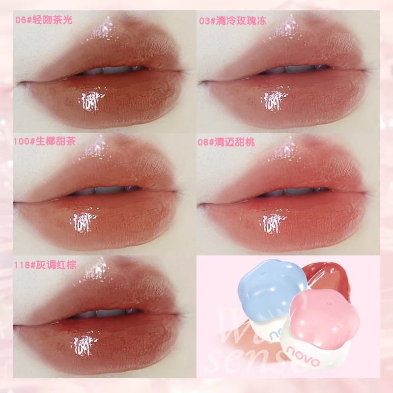 Rouge à lèvres brillant et soyeux, pompe à brillant à lèvres solide, hydratant, finition brillante, confortable, Ultra transparent, tasse antiadhésive, baume à lèvres