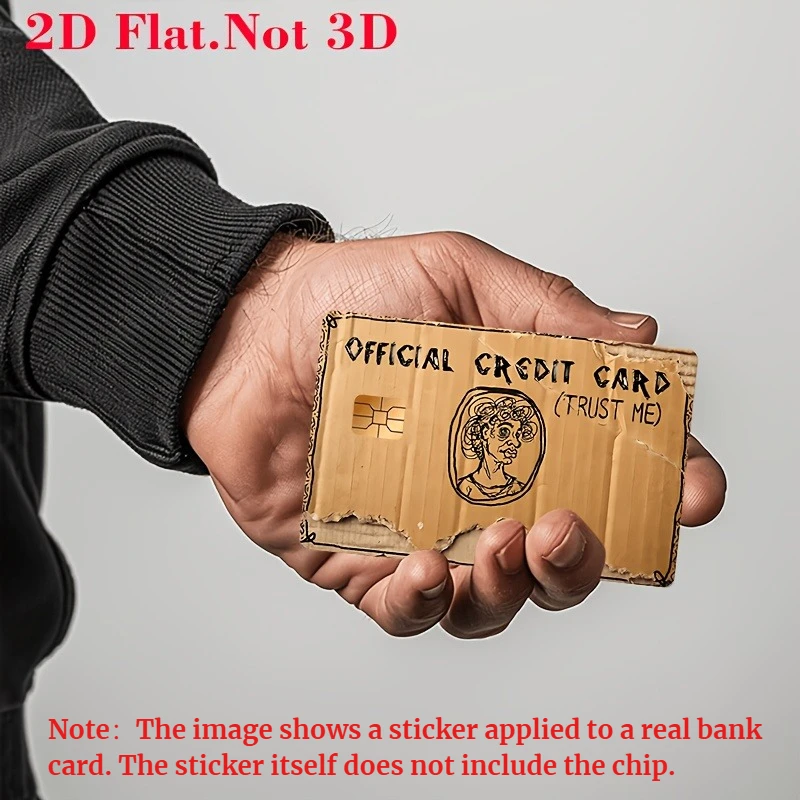 New Trust Me Credit Card Stickers Waterproof Decoration Bus Subway Card Multiple Types of Stickers Accessories Self-adhesive