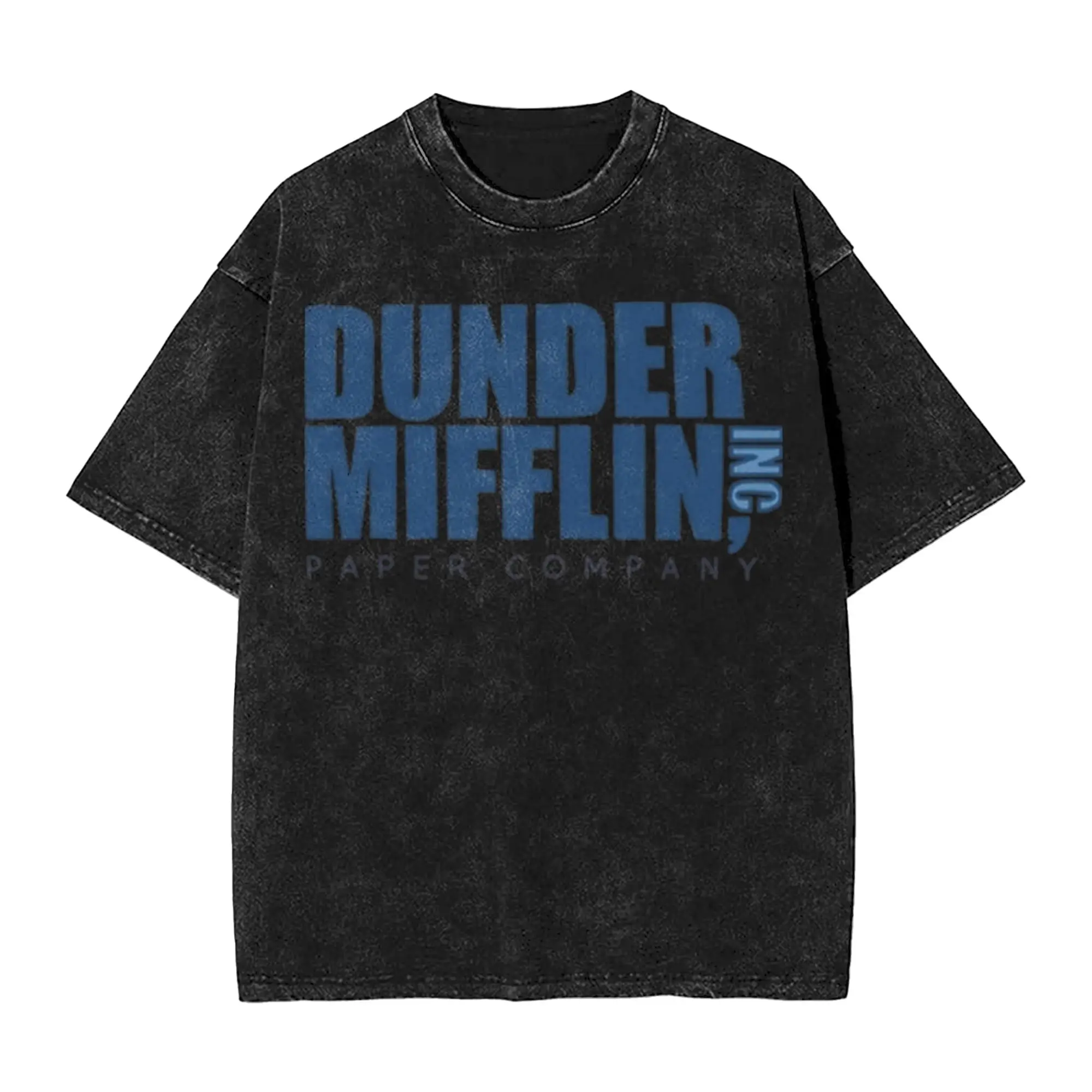 Harajuku Washed Shirt Dunder Mifflin Accessories Novelty T-Shirts High Street  Streetwear Short Sleeve Graphic Tee Shirt