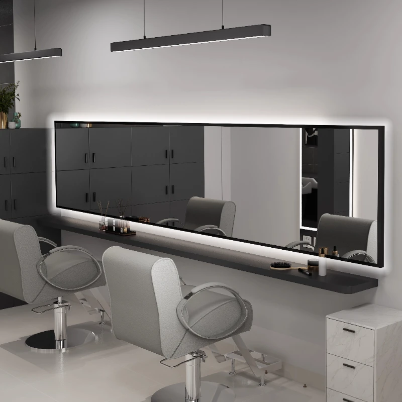 

Barber shop mirror hair salon special tide shop hair salon mirror table perm and dyeing integrated wall hanging Internet celebri