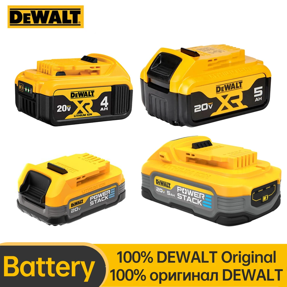 Dewalt-bateria Original 20v Bateria Removível 5.0ah 4.0ah 1.7ah Bateria Compacta para Ferramenta Dewalt 18v 20v Max Power Stac