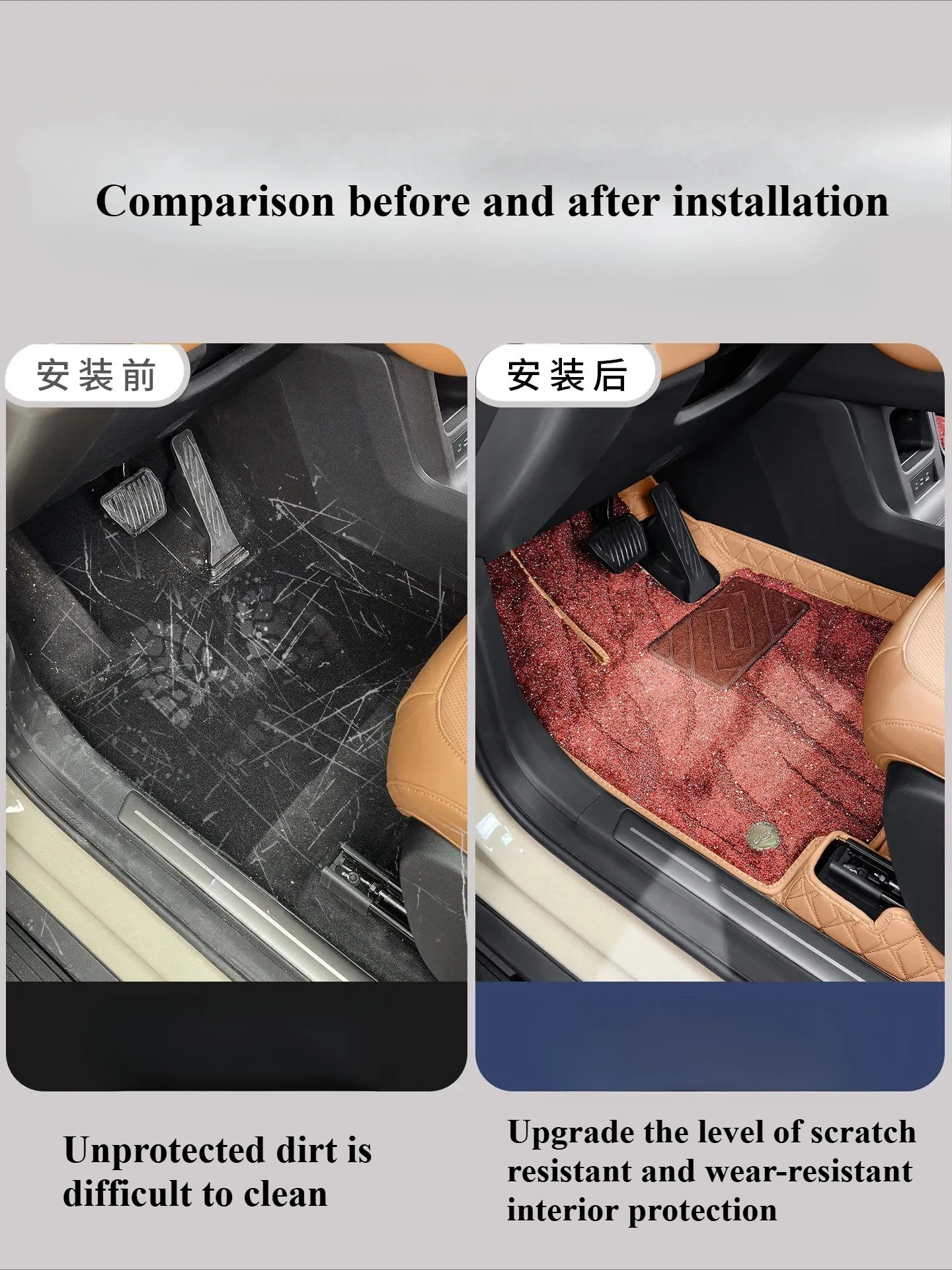 For Chery iCAUR V27/ ICAR V27 Starry Sky Carpet Leather Foot Mat Anti slip and Wear resistant Carpet Interior Modification Parts