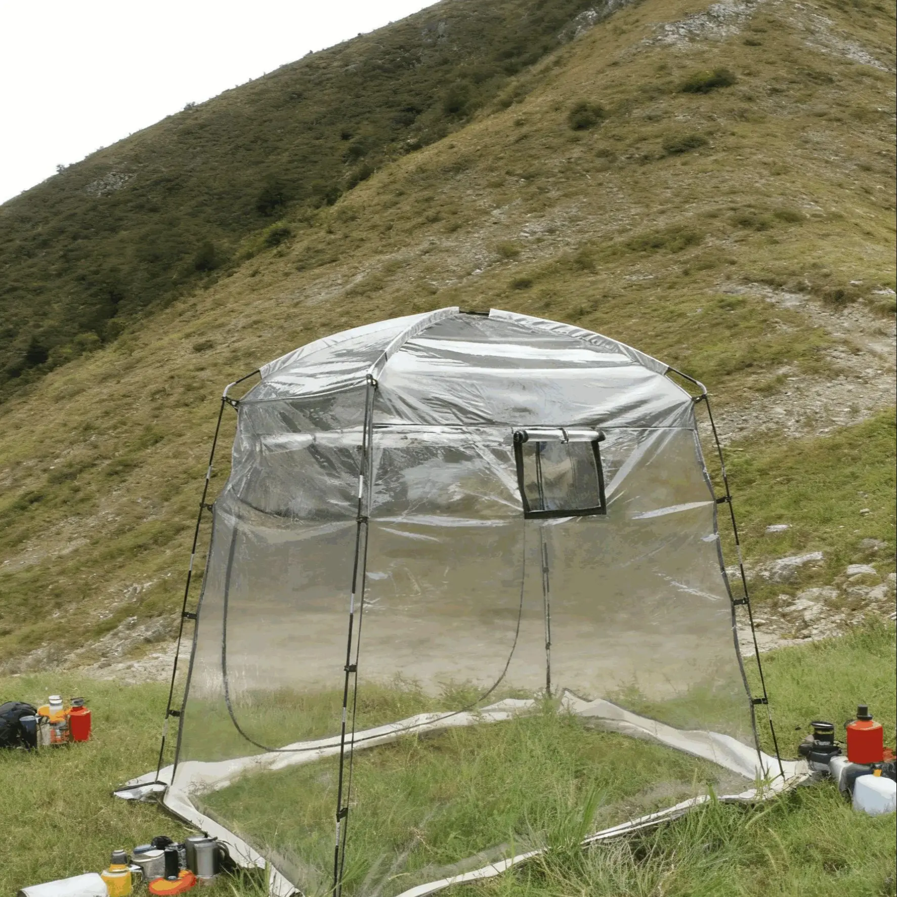 全天候型スポーツアウトドアバブルクリアテント、雨よけキャンプ用サンシェルター（スポーツイベント、キャンプ、釣り、応援用）