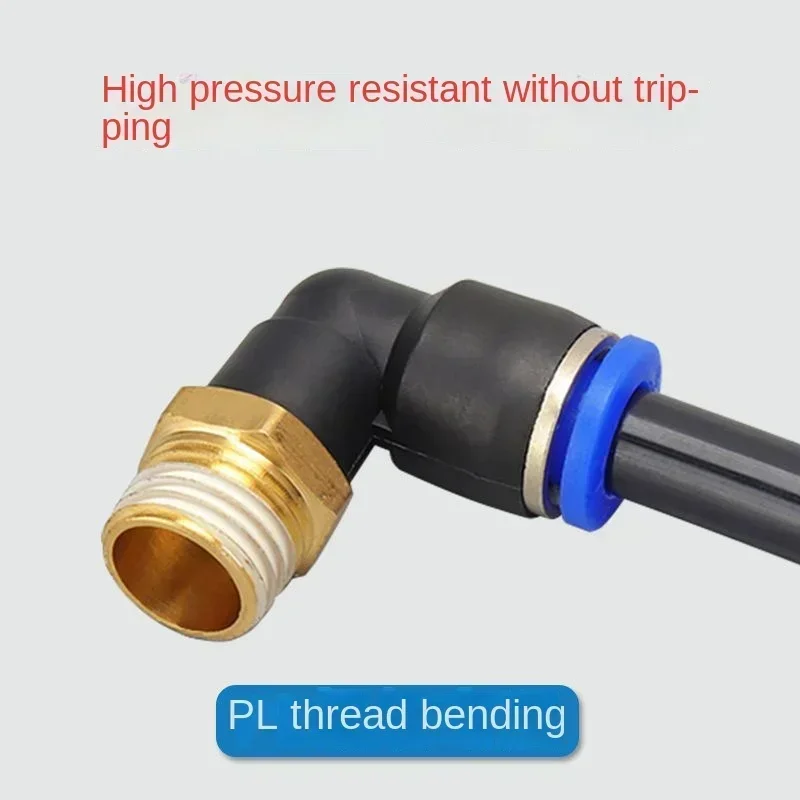 1Pcs PC PCF/PL/PLF Pneumatic Connector Finished 4mm 6mm 8mm Thread 1/8 1/4 3/8 1/2