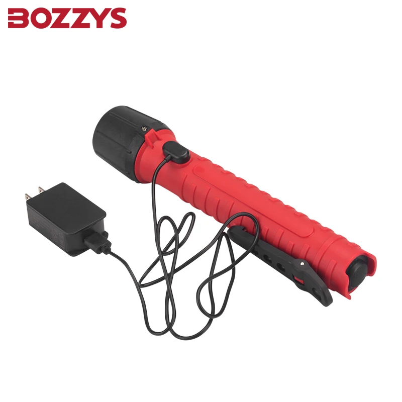 

BOZZYS Высокомощный водонепроницаемый безопасный многофункциональный фонарик, набор мощных перезаряжаемых батарей, предупреждающий фонарик