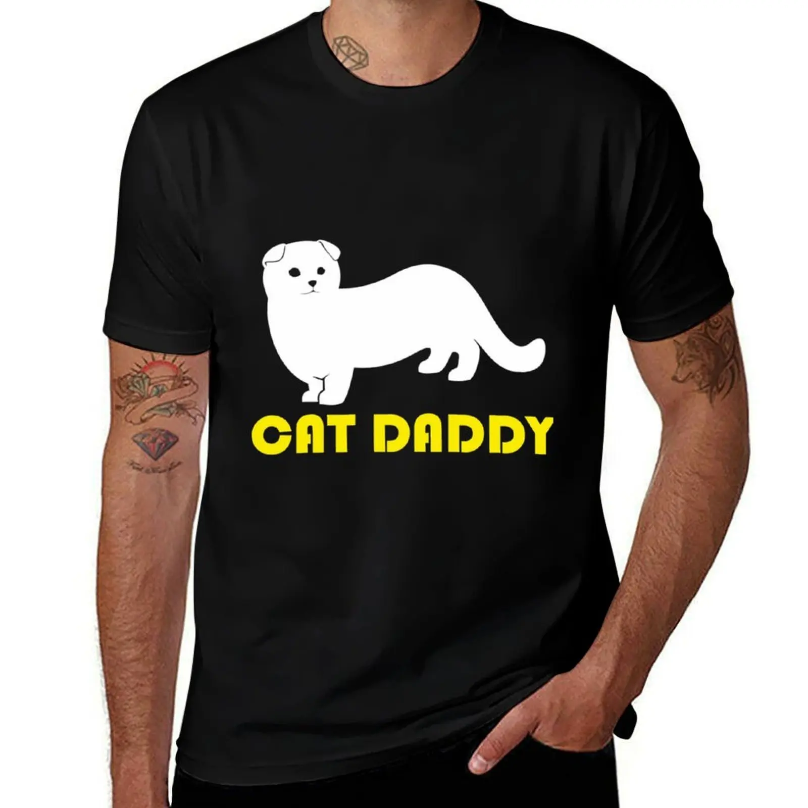 

Cat Daddy Scottish Fold T-Shirt man tshirt t shirt man casual T-Shirt