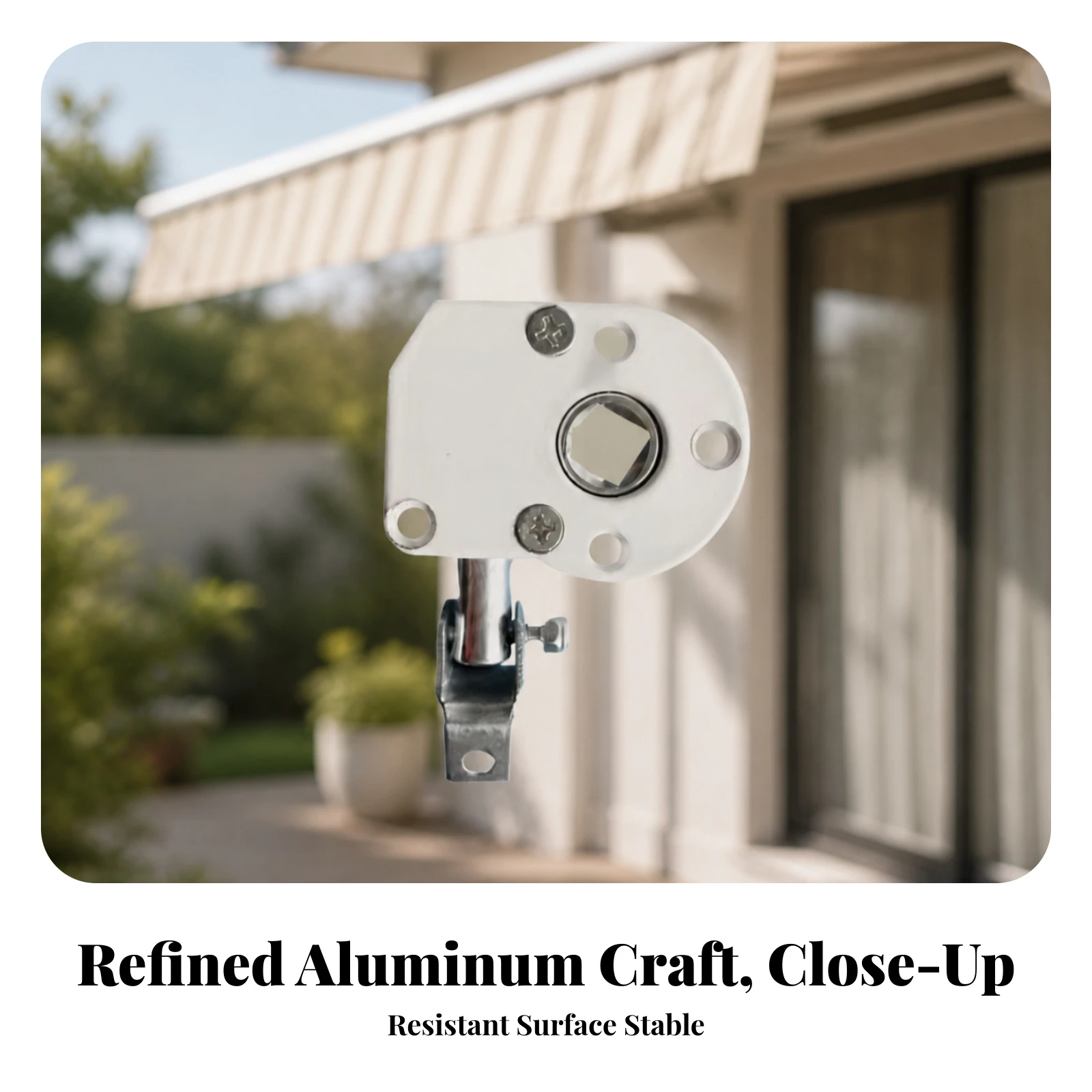 Awning Gear Head with Mounting Bracket Aluminum Alloy Awning Gear Head Hardware Hand-Operated Retractable for DIYers