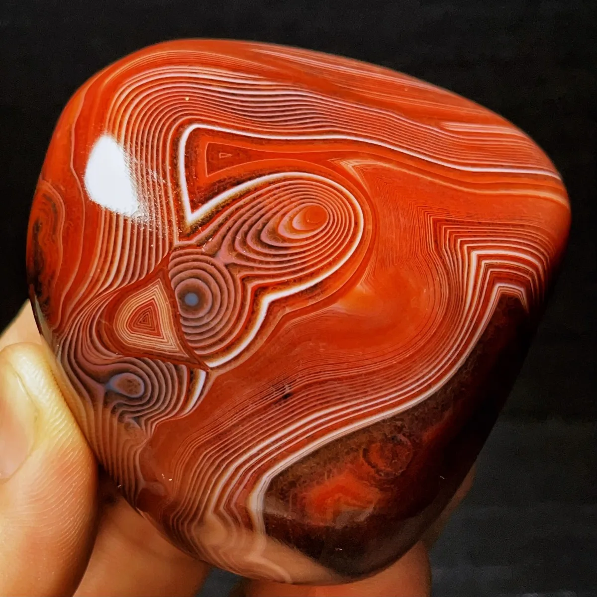 Large Desert Stone Banded Agate Worry Stone, Decor Stone, Tumbled Polished, Home Decor, Natural Stone, Crystal Collection