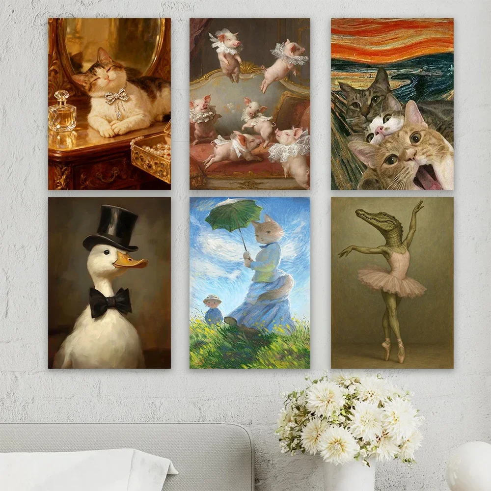 1pc frameless Canvas Painting Toilet Humor Adam's Hand Funny Print David Bathroom Wall Art Poster Bathroom Wall Art Vintage Toil