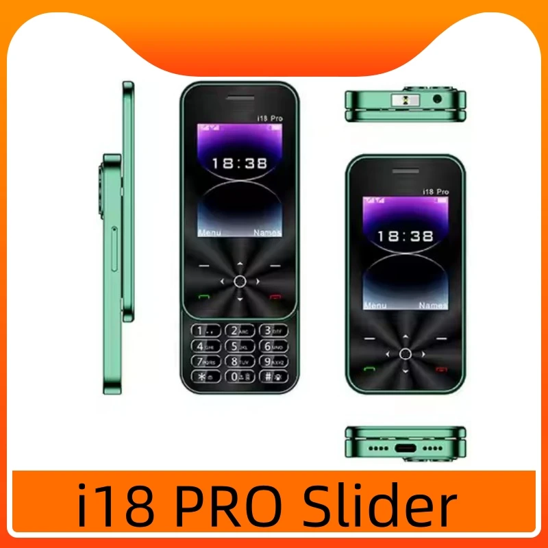 I18 pro Dual SIM Slider Mobile Phone 2.4