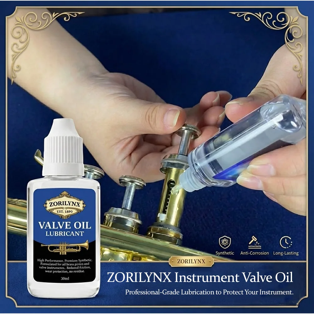 Aceite Lubricante Profesional para Válvulas de 30 ml, Líquido Sintético de Alto Rendimiento para Trompeta, Trombón, Tuba, Instrumentos de Viento Metalizado ZORILYNX