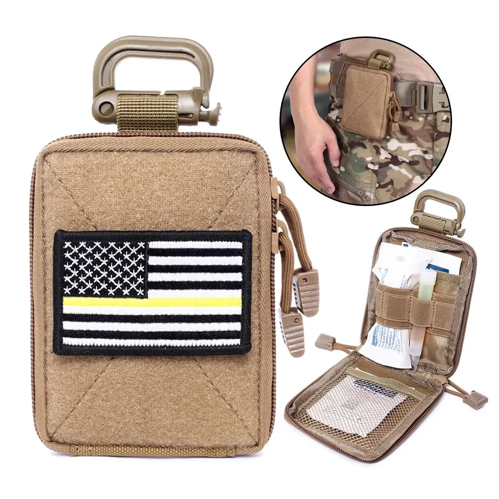 

Outdoor Medical Emergency Storage Pouch Molle Multifunctional Tactical Belt Bag EDC Kit Accessory Pack AVA303