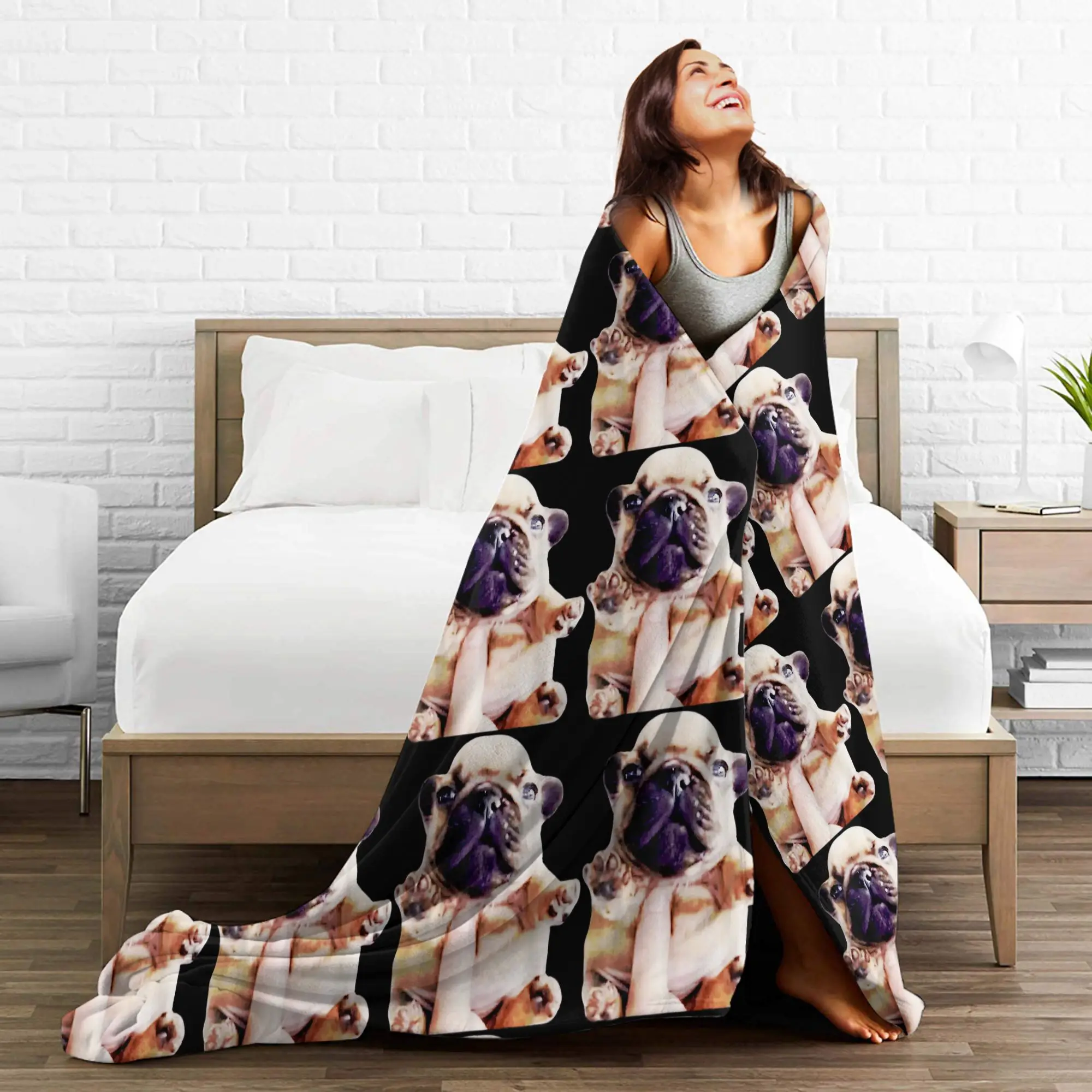 Pibble Meme مضحك الكلب الدماغ غسل بلدي البطن ميمي بطانية الفانيلا رمي بطانية للأريكة السرير المفرش الدافئة هدية عيد ميلاد