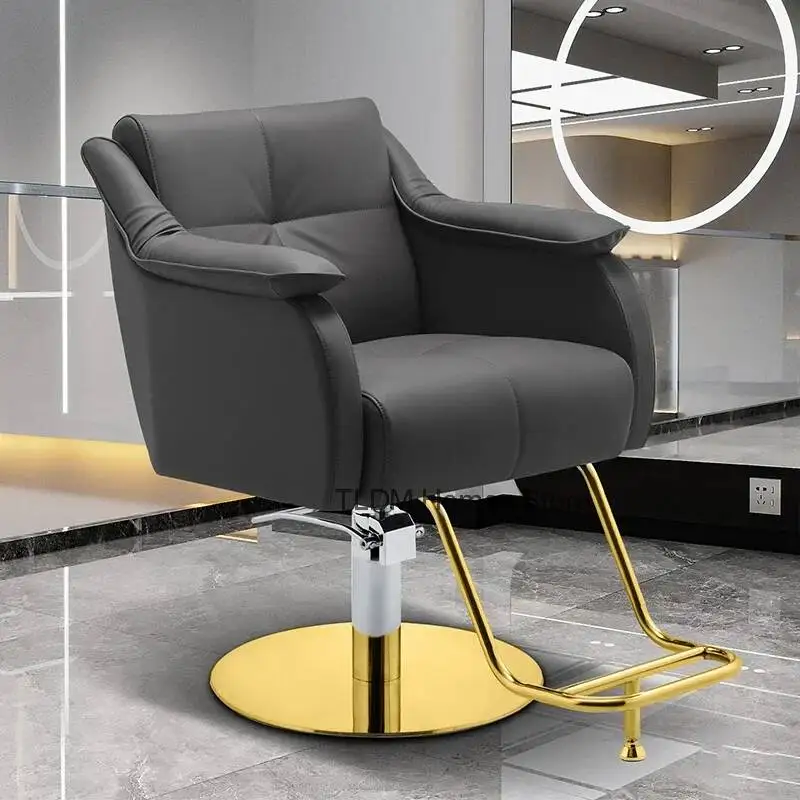 

Tattoo Equipment Black Barber Salon Chair Luxury Leg Chair Rest Gold Barber Cadeira De Barbeiro Commercial Furniture