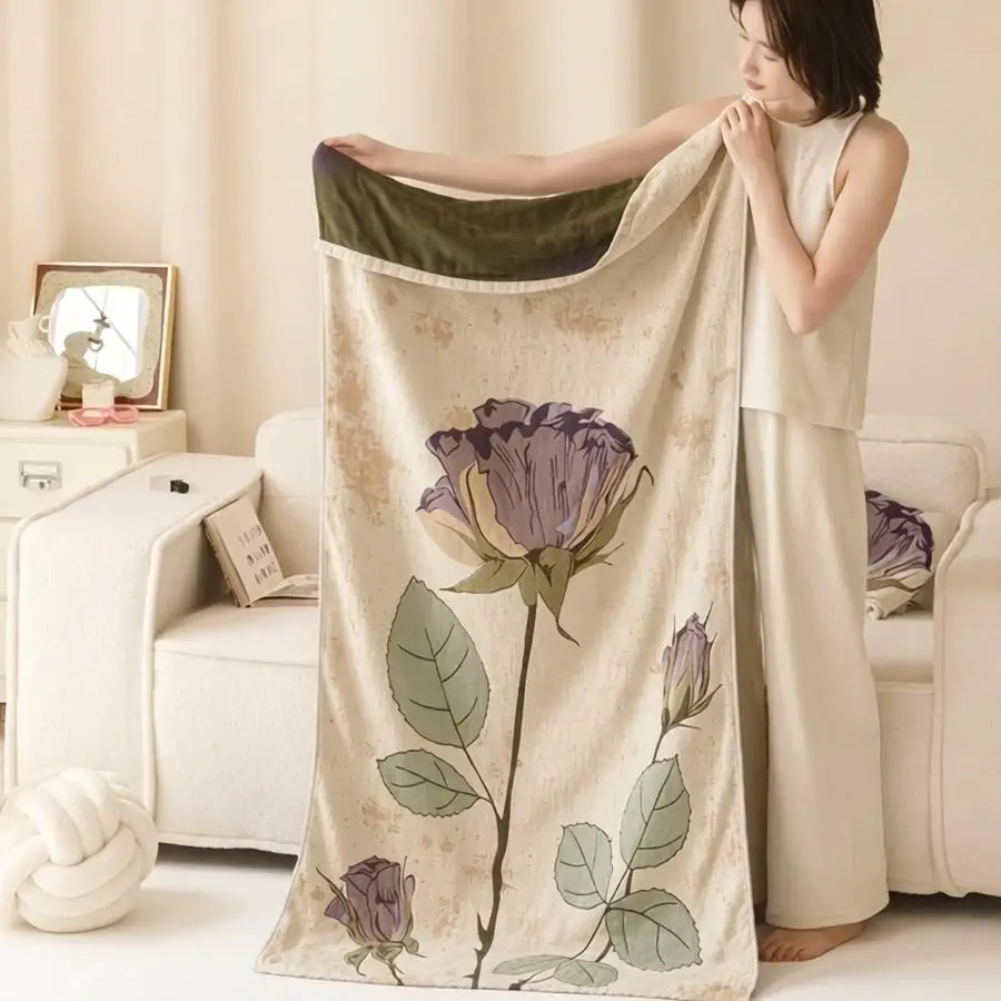 Cotton Four-layer Gauze Soft Bath Towel Adult Large Water Absorption Quick-drying Wrap Towel Multi-functional Blanket