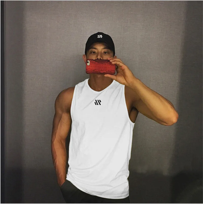 Mannen Bodybuilding Tank Tops Gym Workout Fitness Sleeveless Shirt Lauf Kleding Stringer Singlet Zomer Toevallige Weste – Detail 19