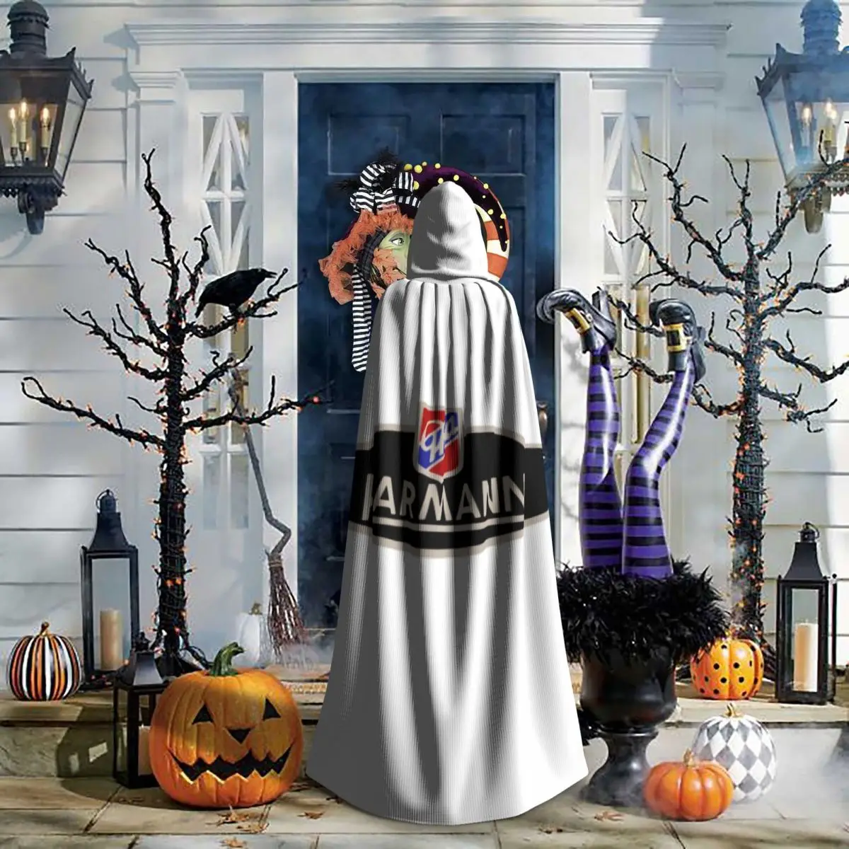 

Karmann Ghia Emblem Long Hooded Cloak Witch Medieval Costume Cosplay Cape HalloweenVampire Adult Unisex
