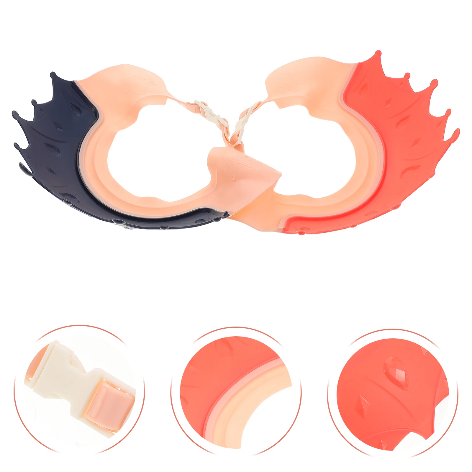 

2pcs Baby Bath Hat Shield, Adjustable Toddler Hair Washing Cap, Soft Waterproof Shampoo Hat For Kids, Ear Eye Protection Shower