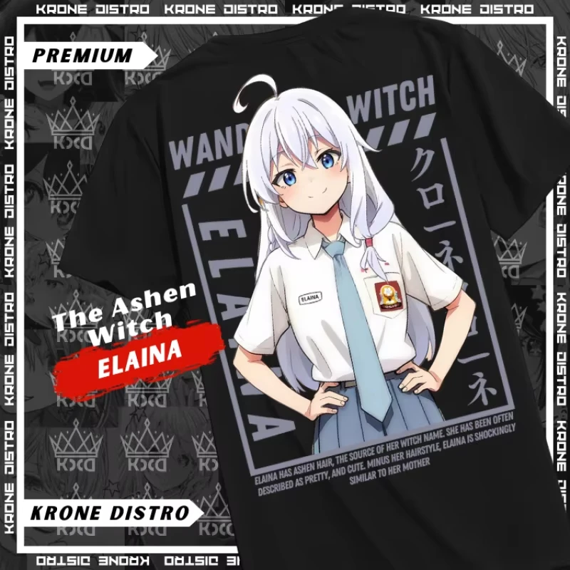 ELAINA SMP Katun Premium 24s Tshirt Distro Oversize Dewasa T-shirt Anime Girls Cute Style Comic-Con Surrounding Funny T-Shirts