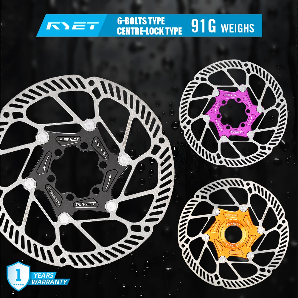 

RYET Ultralight Floating Disc Brake Rotor 140mm 160mm 6 Bolt & Center Lock Stainless Steel MTB Road Bike Brake Disc Cycling Part