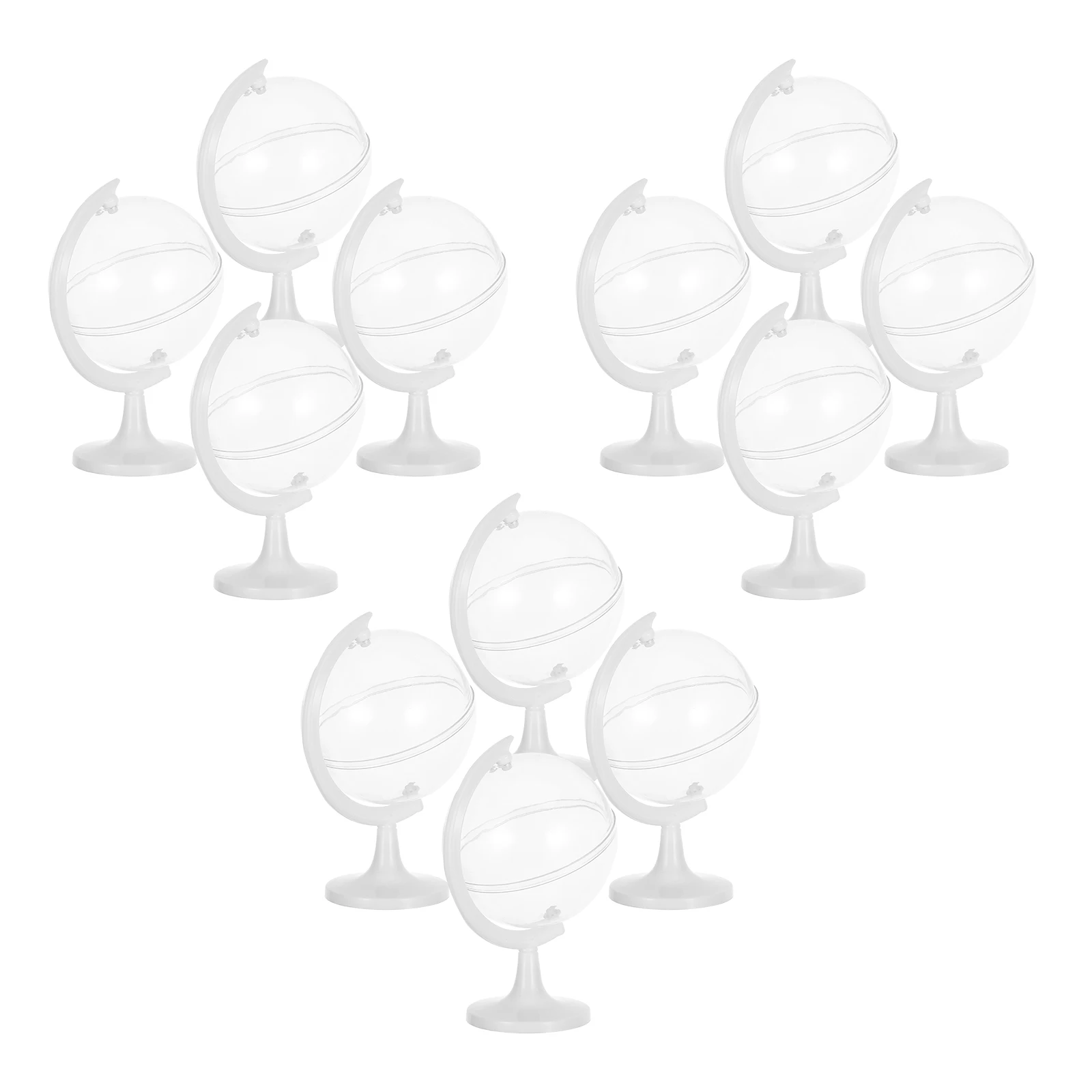 

12pcs Candy Box Mini White Plastic Containers Lids Gifts Dessert Packaging Globe Favors Wedding Party Christmas Gift Box