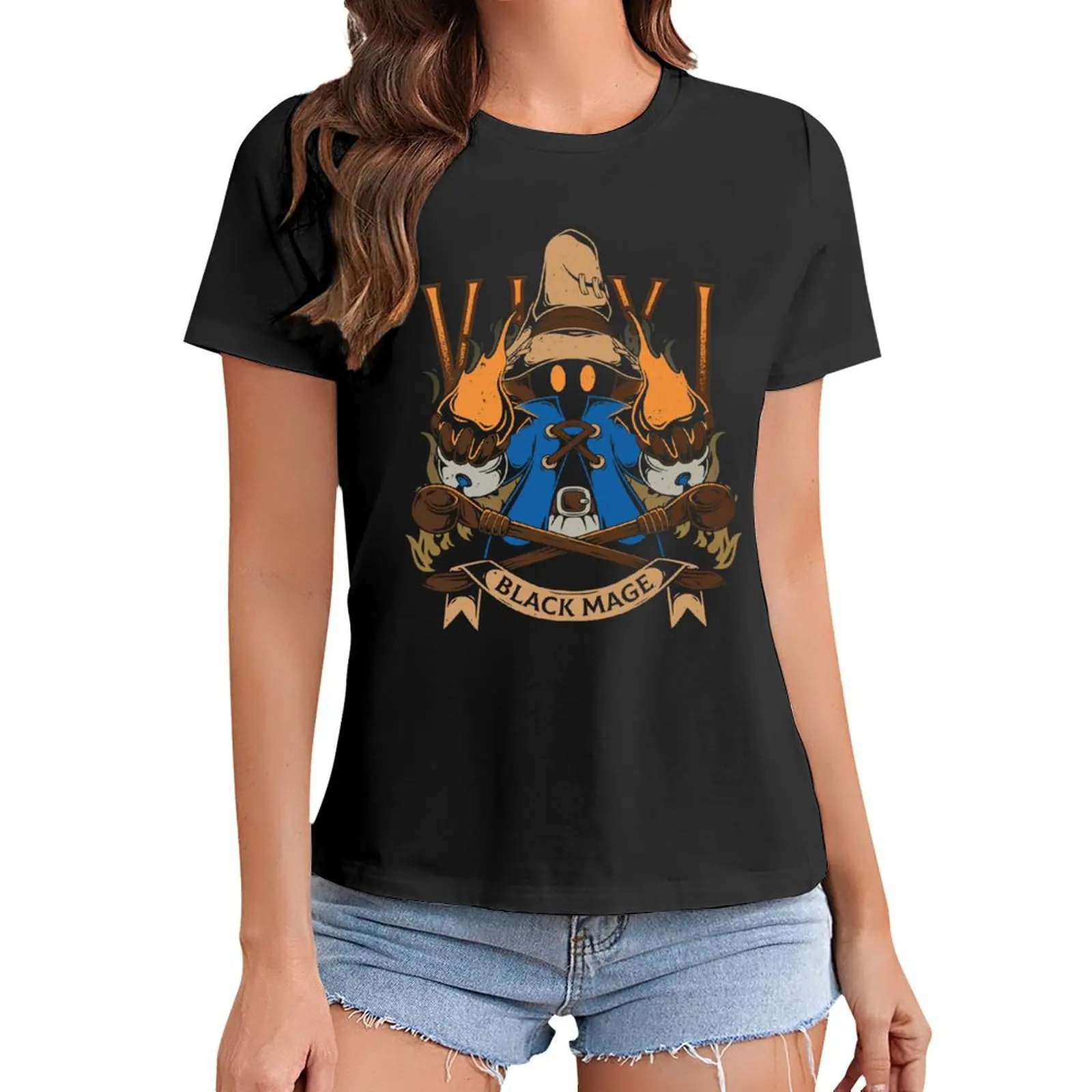 

Vivi Black Mage T-Shirt tees quick-drying white t-shirts for Women