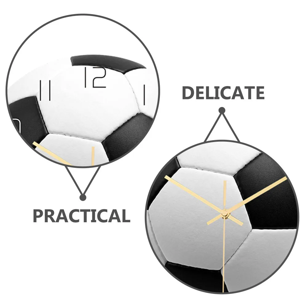 كرة القدم جدار الاكريليك ساعة معلقة أرقام عربية كبيرة حركة صامتة للمنزل مكتب غرفة نوم دراسة ديكور كتم ساعة حائط