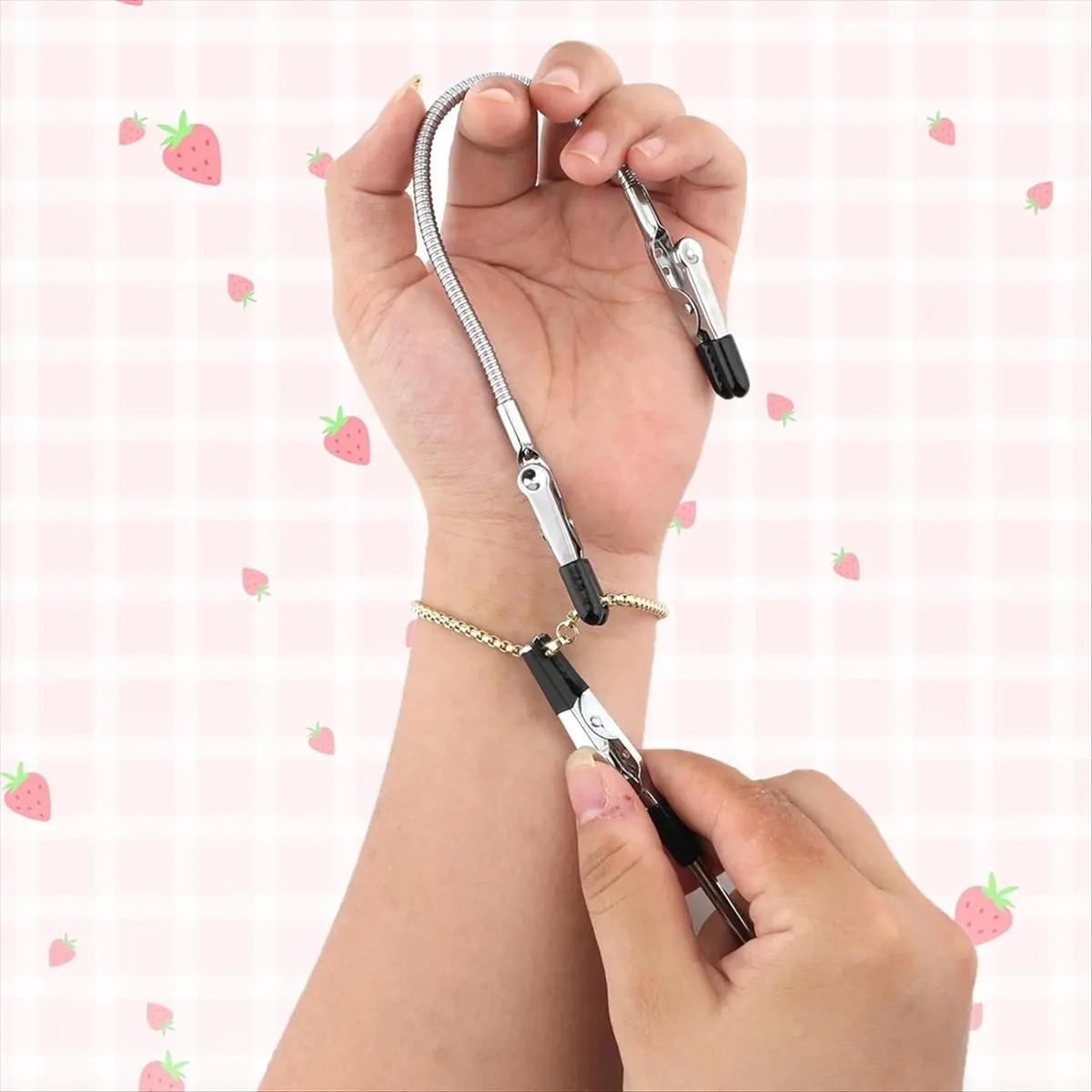 A74U 3pcs Bracelet Helper Tools, Wearing Assistance Hook and Clips Quick Wear and Disassembly Fastener Helper Tool