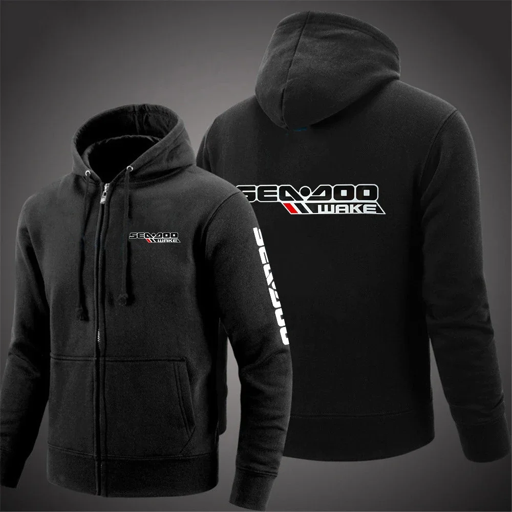 NONE Sea Doo Moto Zip Hoodie Solid 4