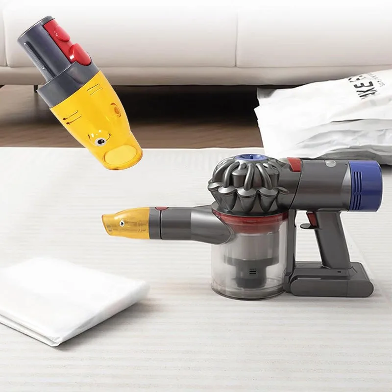 Suitable for Dyson Vacuum Cleaner V7V8V10V11V15 Yellow Vacuum Suction Head, Compression Bag Special Suction Head Accessories, Su