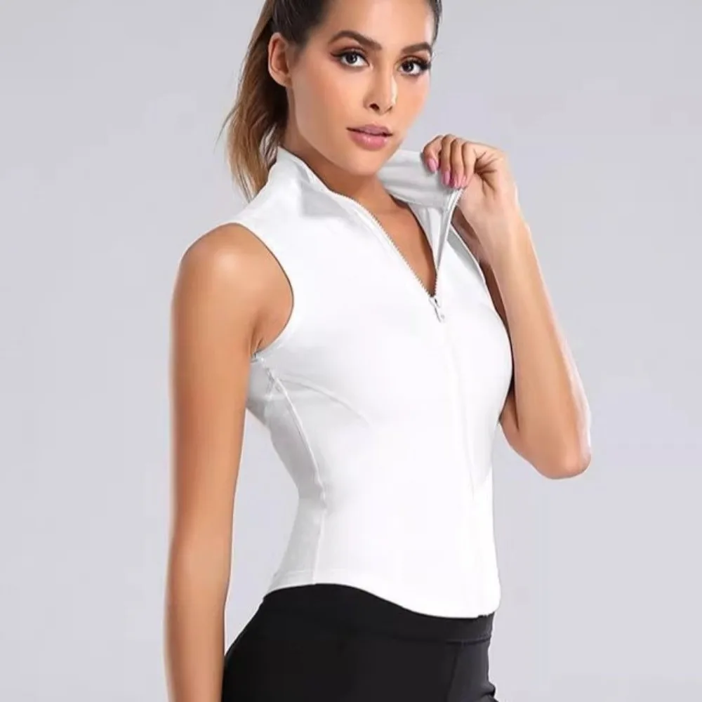 سليم صالح اليوغا ضيق سترة ملابس لليوجا أسود أبيض اليوغا المحاصيل القمم تانك القمم العرق ماصة الرياضة الحمالة سترة النساء #3