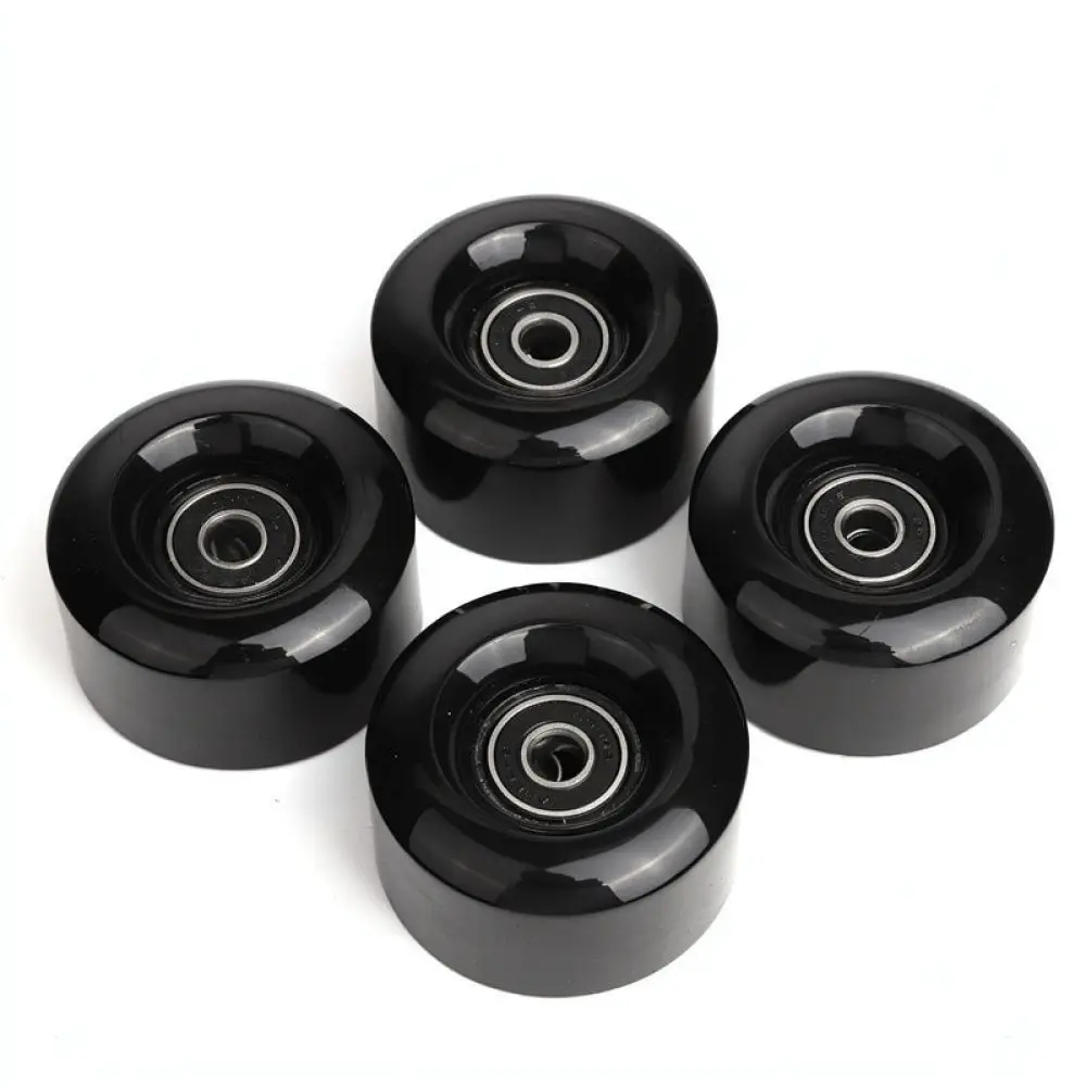 クワッドローラースケート用交換用ホイール。55mm、58mm、80aのpu素材。ベアリング付きで、安定した滑走体験を実現。