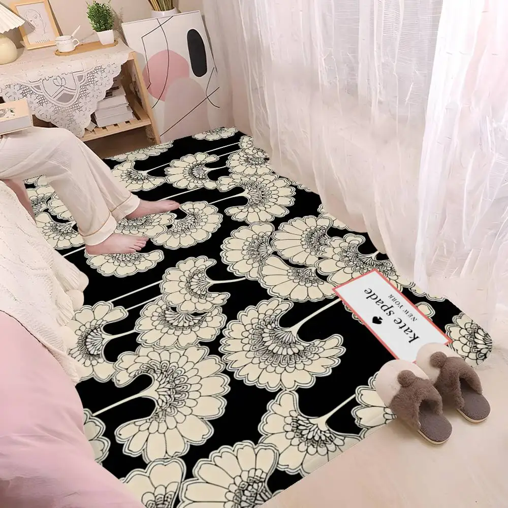 K-Kate S-Spade Room Mats Anti-slip Absorb Water Long Strip Cushion Bedroon Mat Household Carpets