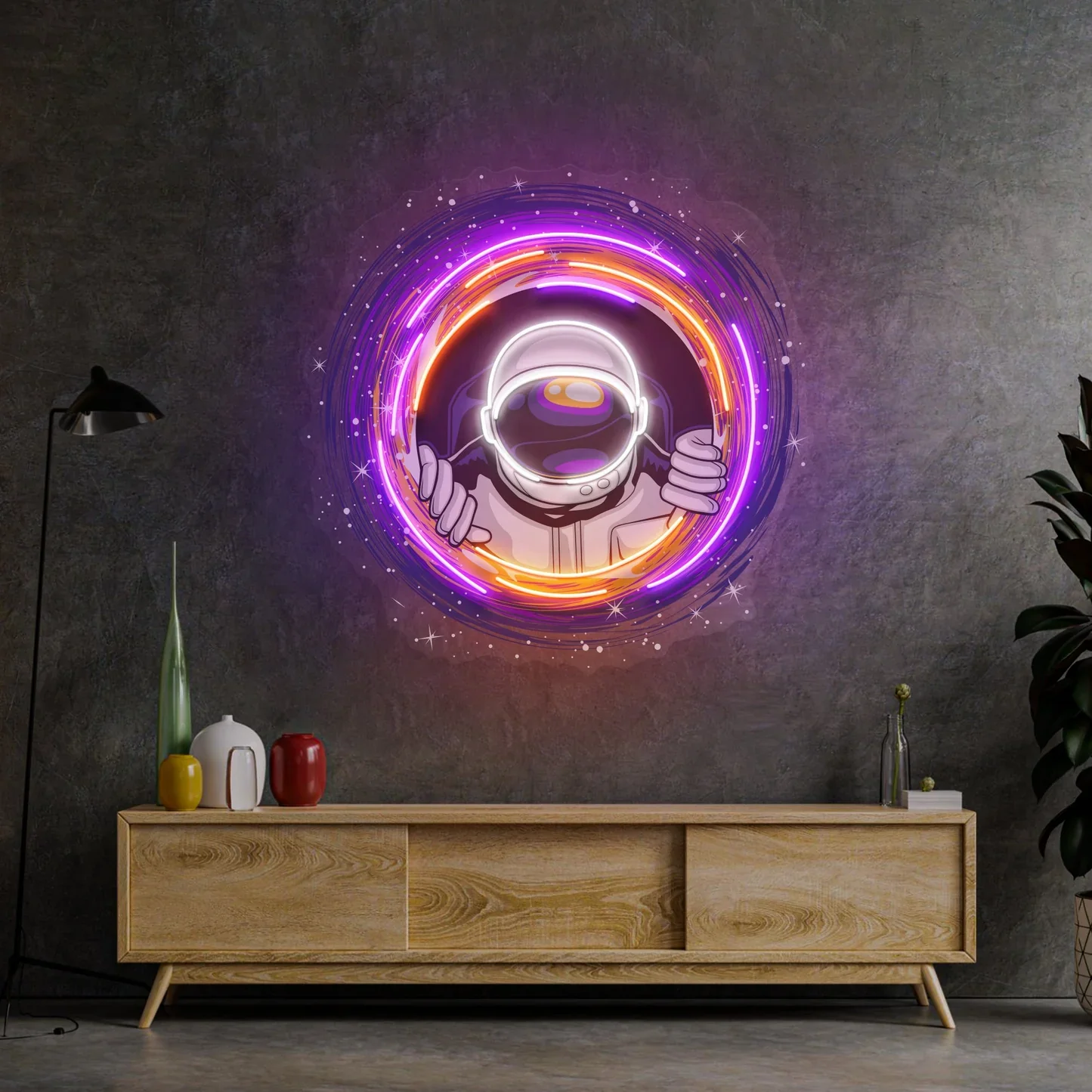 Astronaut Neon Sign Cosmic Black Hole LED Lights Bedroom Lamp Living Room Wall Art Hanging Custom Bar Beer Neon Wedding Birthday