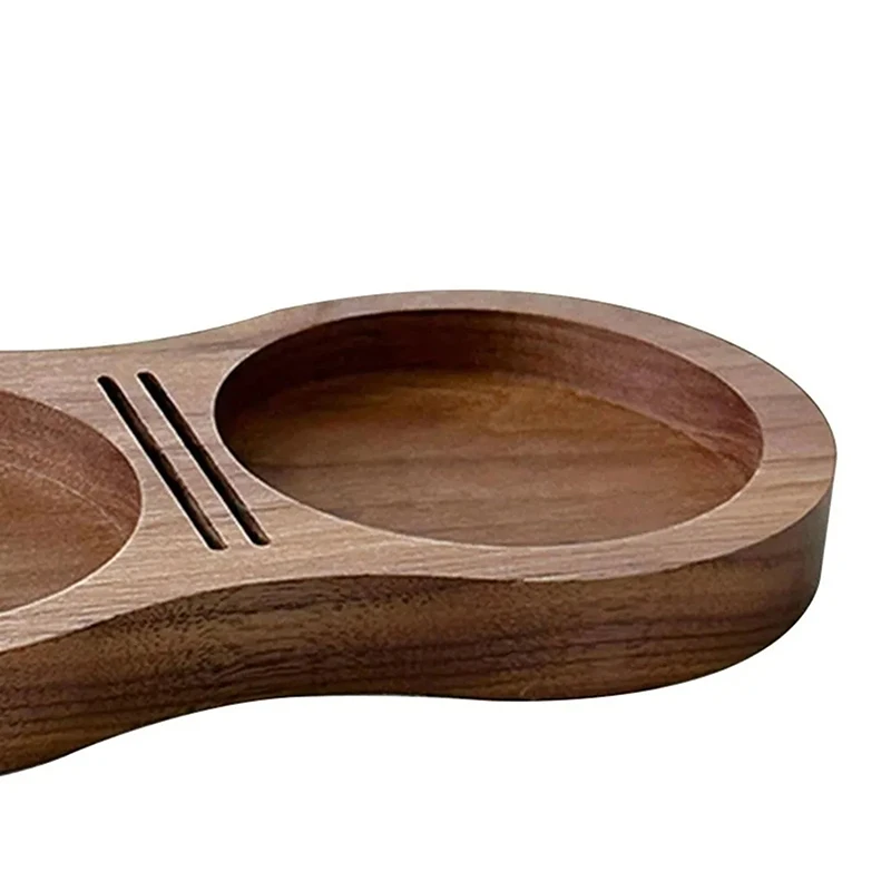 Walnut Wood Coffee Tamper Station Professional Non-Slip Bottom Coffee Tamper Storage Base Multi-functional Stable