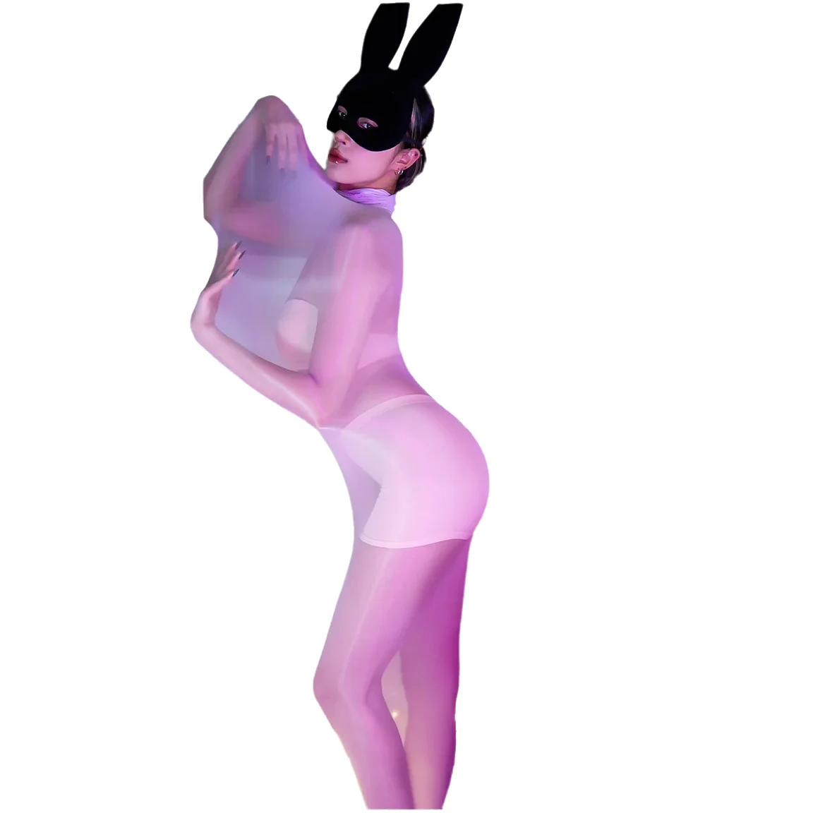 Sexy Full-Body Jumpsuits Glossy Thin Type Tights Shiny Underwear Fully Covered Zentai Transparent Full Body Socks Sleeping Bag