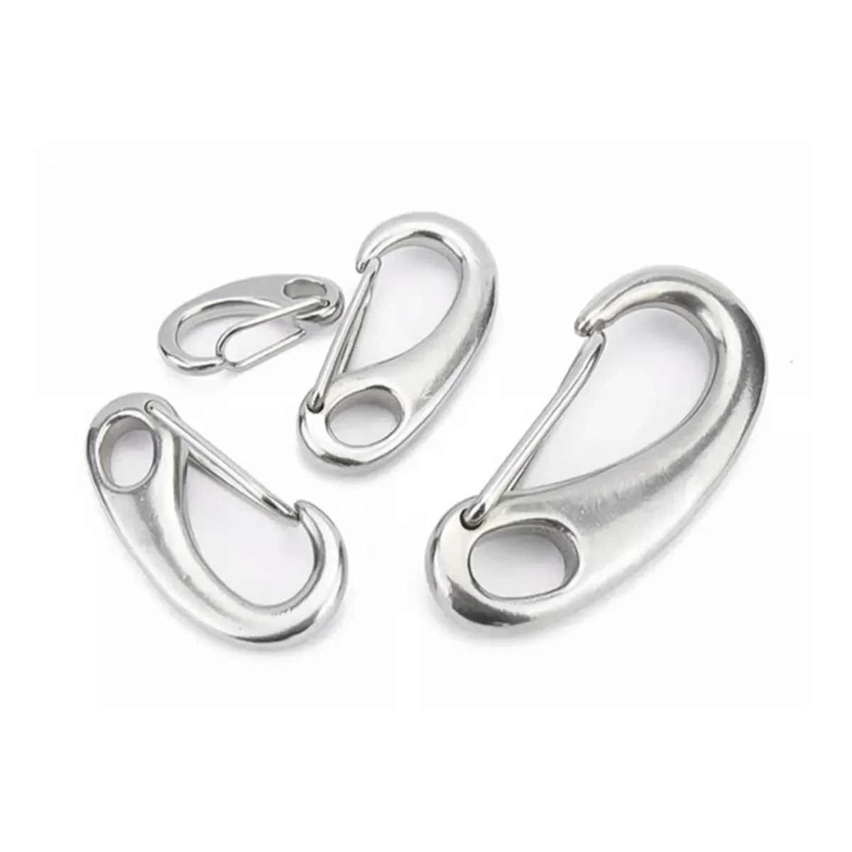 

304 Stainless Steel Egg Shaped Spring Steel Wire Rope Quick Hanging Shackle M30-M100