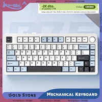 AULA F75 Mechanical Keyboard 2.4G Wireless/Bluetooth Wired Profile Gasket Customized Pc RGB PBT 75% Layout OEM Gaming Keyboard