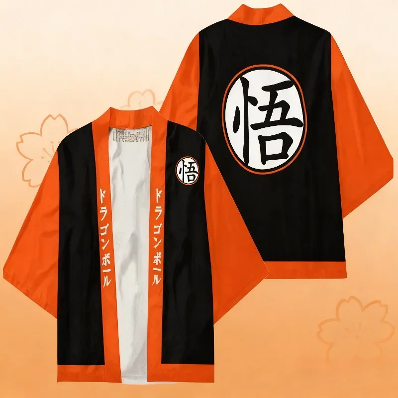 Gorąca Anime Dragon Ball Son Goku S-5XL Casualowa Peleryna Płaszcz dla Dorosłych i Dzieci z Nadrukiem 3D, Urocze Kimono, Cienka Szata, Ubranie, Prezent na Boże Narodzenie