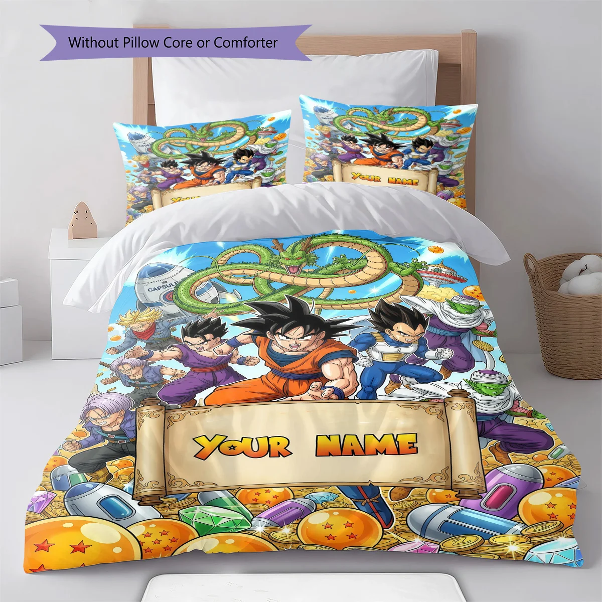 Custom Dragon Ball HD Pattern Duvet Cover Modern Style All Season Bedding Quilt Cover Home Room Decoration -QJY