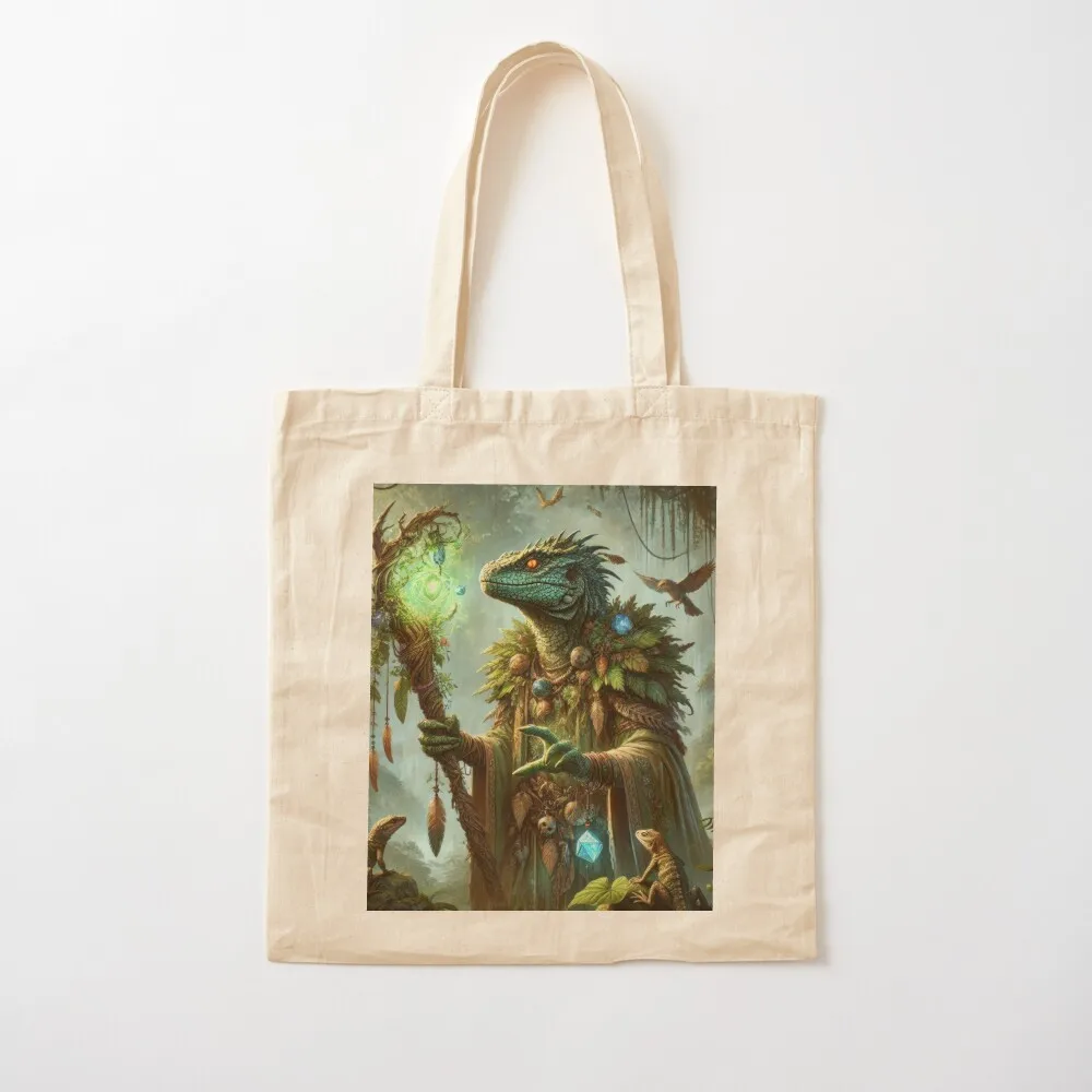 Lizardfolk Druid Tote Bag Women bags bags luxury women shopping trolley bag tote bag men's